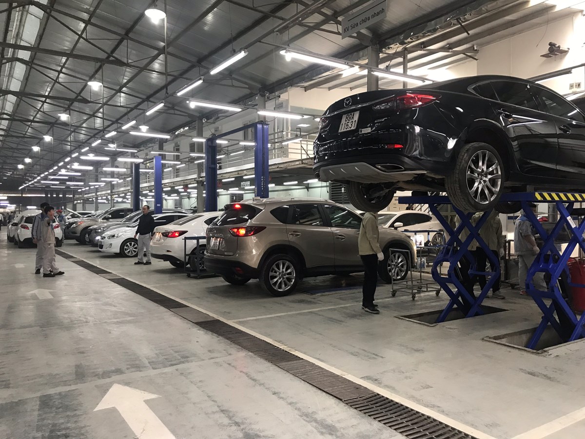 bao duong cac cap xuong dich vu mazda le van luong